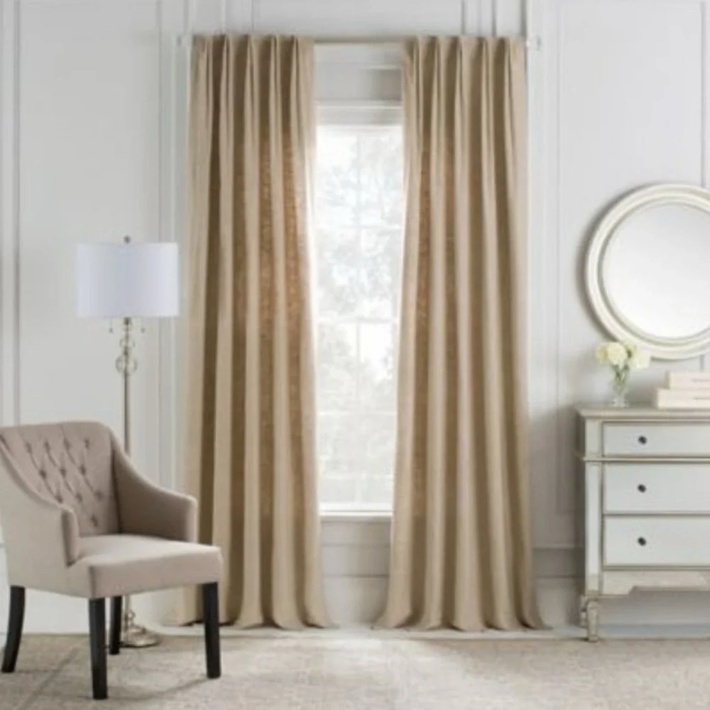 Luxury Gold Curtains Long Grommet Top 3 Pc Set JCPenney Royal Velvet Beige Gold